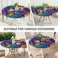 thumbnail image 7 of Colorful Leaf Pattern Round Fitted Tablecloth with Elastic Edge,Dining Table Cover Waterproof,Outdoor Round Tablecloth for Camping,Dining,Indoor and Outdoor, 7 of 7