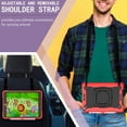 thumbnail image 2 of iPad 10.2-inch 2020/2019 Case with Soft Screen Protector, Dteck 3 in 1 Hybrid Rugged Shockproof Handle Kickstand Case with Shoulder Strap for iPad 8th Gen/iPad 7th Gen,Red+Black, 2 of 8