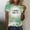 C_ Multicolor, variant on Short Sleeve Round Neck T-Shirt Women's Casual Fashion Printed Top Lightweight Soft Breathable Fabric Daily Wear Perfect for Shopping Dating Outdoor Activities Multicolor S