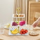 thumbnail image 3 of Bandeja de postre de plástico de 3 niveles | Expositor para tartas de boda y frutas | Soporte de 3 niveles para aperitivos y dulces para fiestas y eventos, 3 of 5