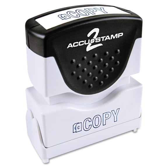 ACCUSTAMP2 Pre-Inked Shutter Stamp, Blue, COPY, 1 5/8 x 1/2 -COS035581