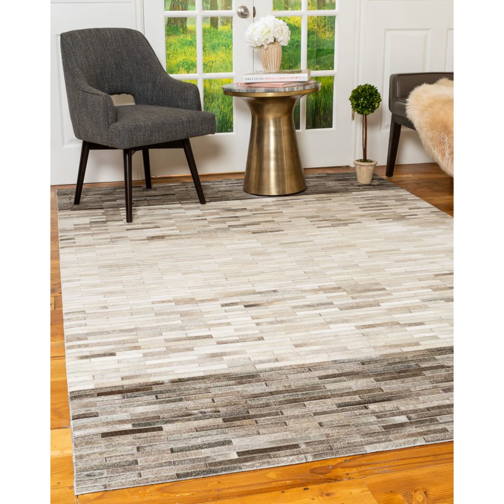 Natural Area Rugs Mesa MultiColor Cowhide Patchwork Leather Rug, 8' x