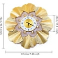 thumbnail image 4 of FETCOI Large Wall Clock Flower Shape Silent Scanning Movement Gold Wall Clock Modern Art Decorative Wall Clocks for Living Room Decor, 4 of 8
