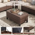 thumbnail image 5 of UDPATIO Patio Furniture Set, 6 Pieces Outdoor Furniture Sets with Rocking Swivel Chairs, Wicker Rattan Outdoor Conversation Set with Storage Table and Waterproof Covers for Backyard, Deck, Porch, 5 of 7