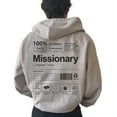 thumbnail image 5 of Christian Missionary Hoodie – Faith and Love Graphic Pullover, Vintage Religious Streetwear, Spiritual Unisex Gift for Men and Women, 5 of 7