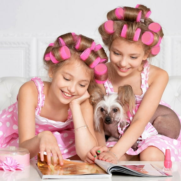 GAXIRE 8pcs Self Holding Hair Curlers Soft Hair Rollers For Women Daily Use