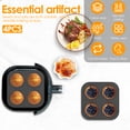thumbnail image 6 of FUYGRCJ 4 Pack 4 Cup Muffin Pan, Bakeware Non-stick Cupcake Baking Pan, Air Fryer Mini Pie Pans, Heavy Duty Carbon Steel Muffin Tray, Standard Baking Mould Tin Tray for Oven Baking, 6 of 11