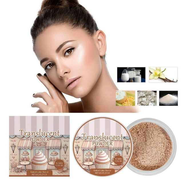 WIFKLSIIPG Loose Powder Series Baked Fragrance Lightweight and Clear Oil Controlling Loose Powder That Is Not Easy To