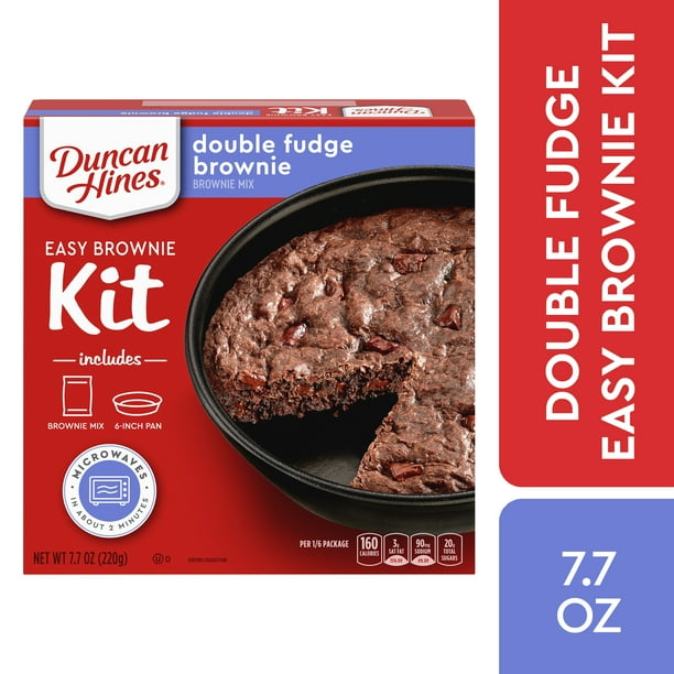 Duncan Hines Easy Brownie Kit Double Fudge Brownie Mix, 7.7 OZ