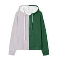 thumbnail image 4 of Heisall Womens Hoodie Contrasting colors Pocket Zipper Long Sleeve Hooded Casual Loose Fashion, 4 of 5