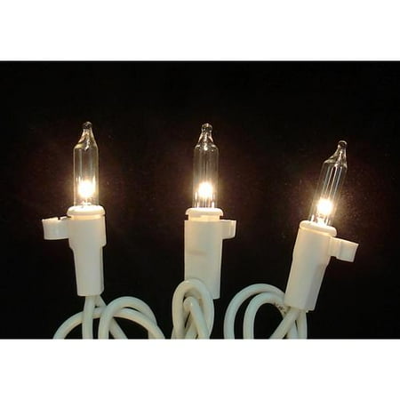 100 Clear Mini Replacement Christmas Lights with Clips for Yard Art
