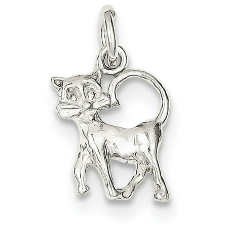 Finejewelers Sterling Silver Cat Charm