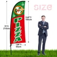 thumbnail image 2 of QSUM Pizza Sign Feather Flag with Pole Kit,7FT Pizza Decoration Display, Pizza Business Sign,Pizza Swooper Flag，Advertising Flag, 2 of 6