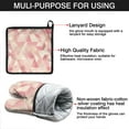 thumbnail image 7 of Red Pink Modern Art Geometric Kitchen Oven Mitt and Pot Holder Sets 2 Pcs for Baking, Cooking and Grilling, Heat Resistant Up To 392 °F, 7 of 7