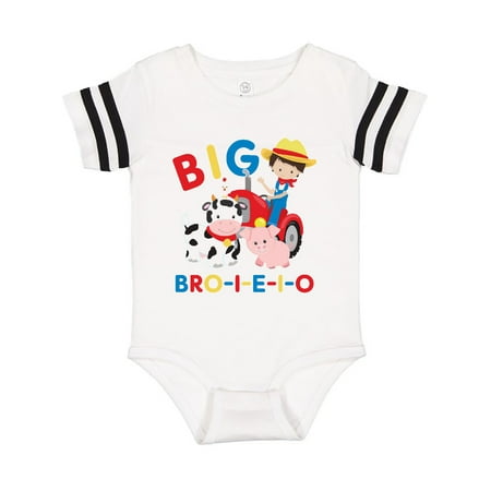 

Inktastic Farmer Tractor EIEIO Big Bro Gift Baby Boy Bodysuit