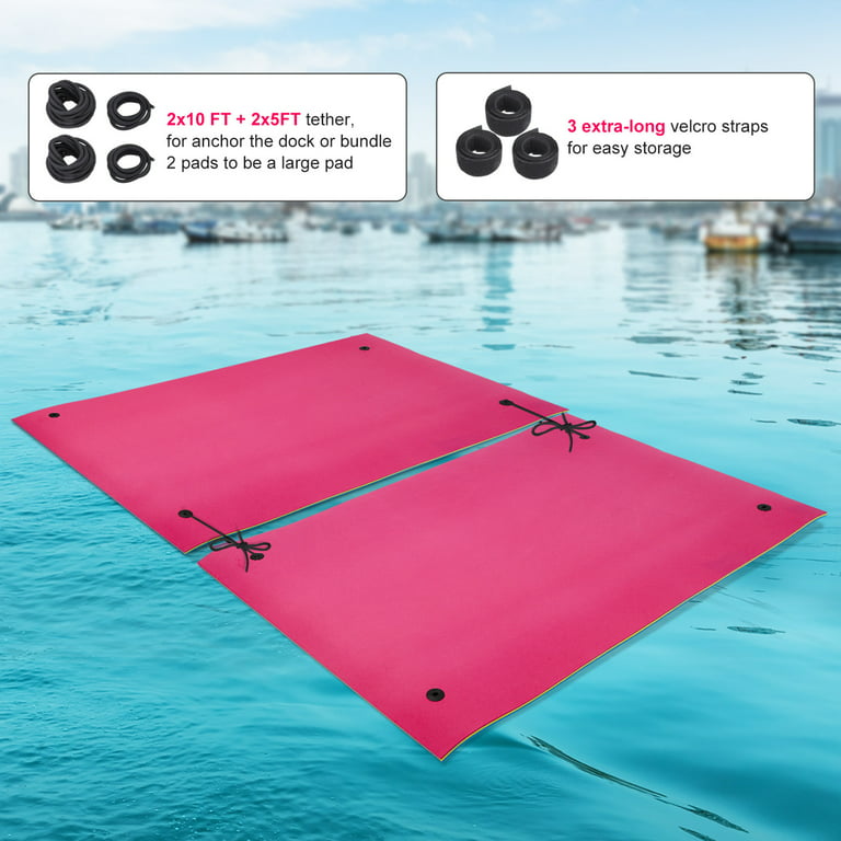 HALLOLURE Water Floating Mat Foam Pad, 13x5FT Bouncy Tear-Resistant XPE Foam,  Recreation Relaxing Lily Pad for Pool Lake River Ocean Outdoor Water  Activities 