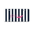 thumbnail image 1 of DistinctInk Custom Aluminum Vanity License Plate for Front of Car - Navy White Stripes Pink Love, 1 of 2