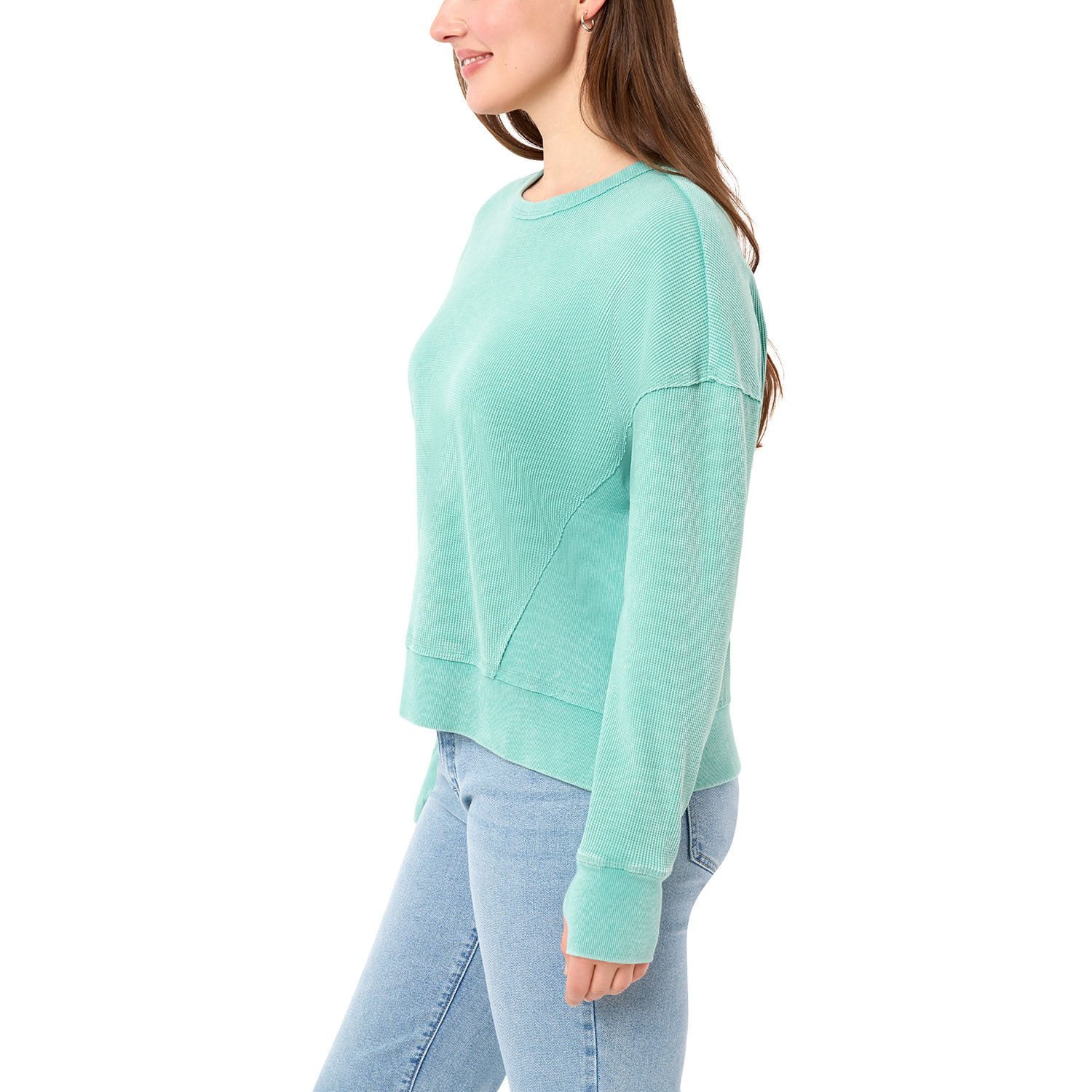 Seven7 Women's Long Sleeve Waffle Crewneck Top - Samsclub.com