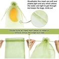 thumbnail image 2 of 100 bolsas de protección de frutas de 8 x 12 pulgadas, bolsas de cubierta de red verde con cordón de malla protectores de frutas barrera de plagas para uvas, mango, árboles frutales, verdura, 2 of 5