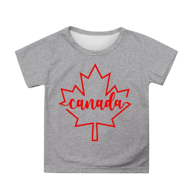 XDZJLR Tee-Shirt Fille Manches Courtes Été Col Rond Coupe Décontractée Basique Gris 6-7 Ans