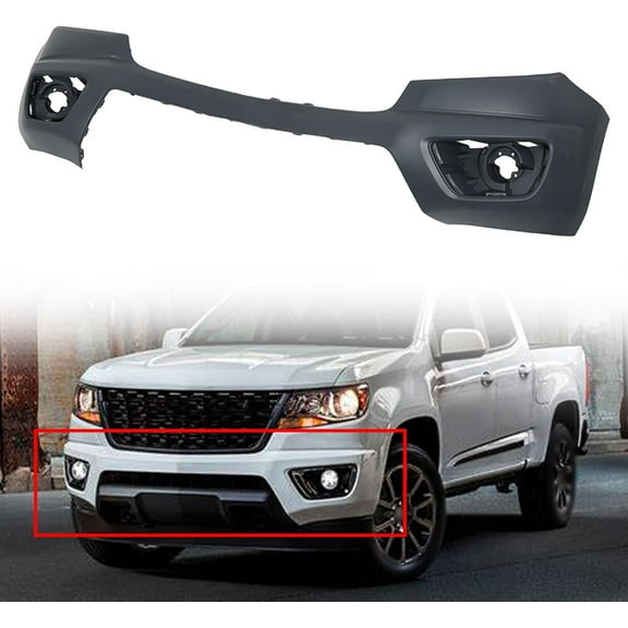 labwork Front Bumper Cover Plastic Primed Replacement for 2015-2020 Colorado GM1000993