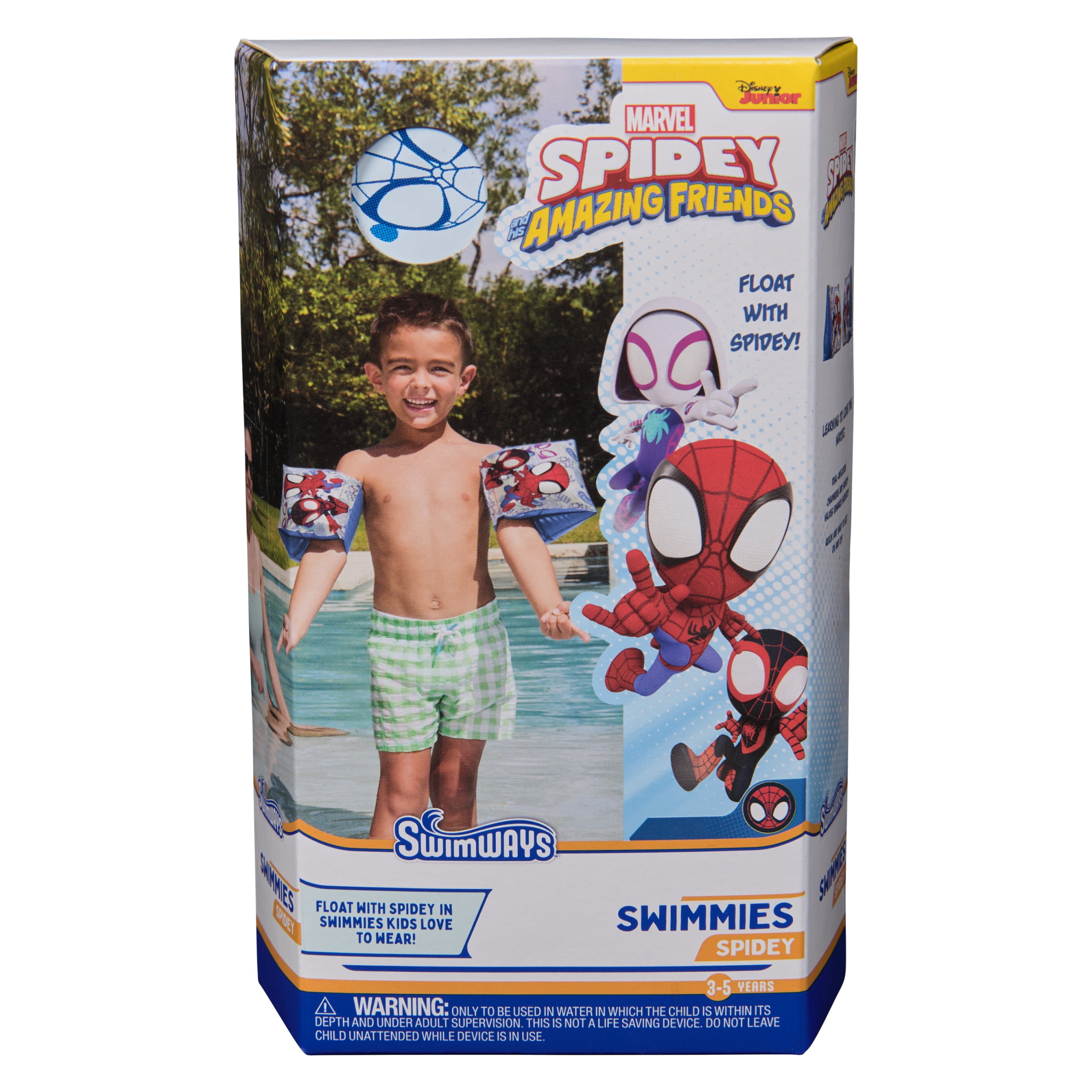 SwimWays Spider-Man Soft Swimmies, Kids Water Wings, Ages 3-5 Years