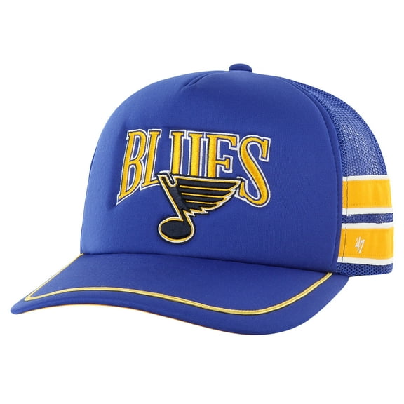 Men's '47 Blue St. Louis Blues Sideband Stripes Trucker Snapback Hat
