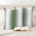 thumbnail image 3 of Gray Sage Green Outdoor Waterproof Pillow Covers, Modern Gradient Geometric Decorative Square Throw Pillowcase Sofa Cushion Sham for Patio/Couch/Chair, 26"x26" 2 Pack, 3 of 8