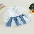 thumbnail image 3 of Robes pour Bébé Fille Manches Longues en Tulle Patchwork Tutu Papillon, 3 of 6