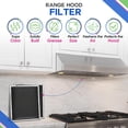 thumbnail image 2 of Range Hood Filter Replacement for 8.78” x 10.48” W10355450 Charcoal Whirlpool vent hood filter - Carbon Filter for Exhaust Fan - Filters Kitchen Odors for Ductless Vent Hoods (3 Pack), 2 of 6