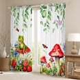 thumbnail image 2 of Erosebridal Mushroom Curtains,Boho Frog Mushroom Blackout Curtains for Living Room,Cartoon Wild Plant Window Treatments,Strawberry Floral Decor Red Green Curtains Drapes Farmhouse Room Decor 38"X54", 2 of 5