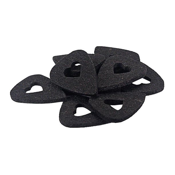 10 Pieces Guitar Ukulele Felt Pad Felt Plectrum For Guitar Parts Black