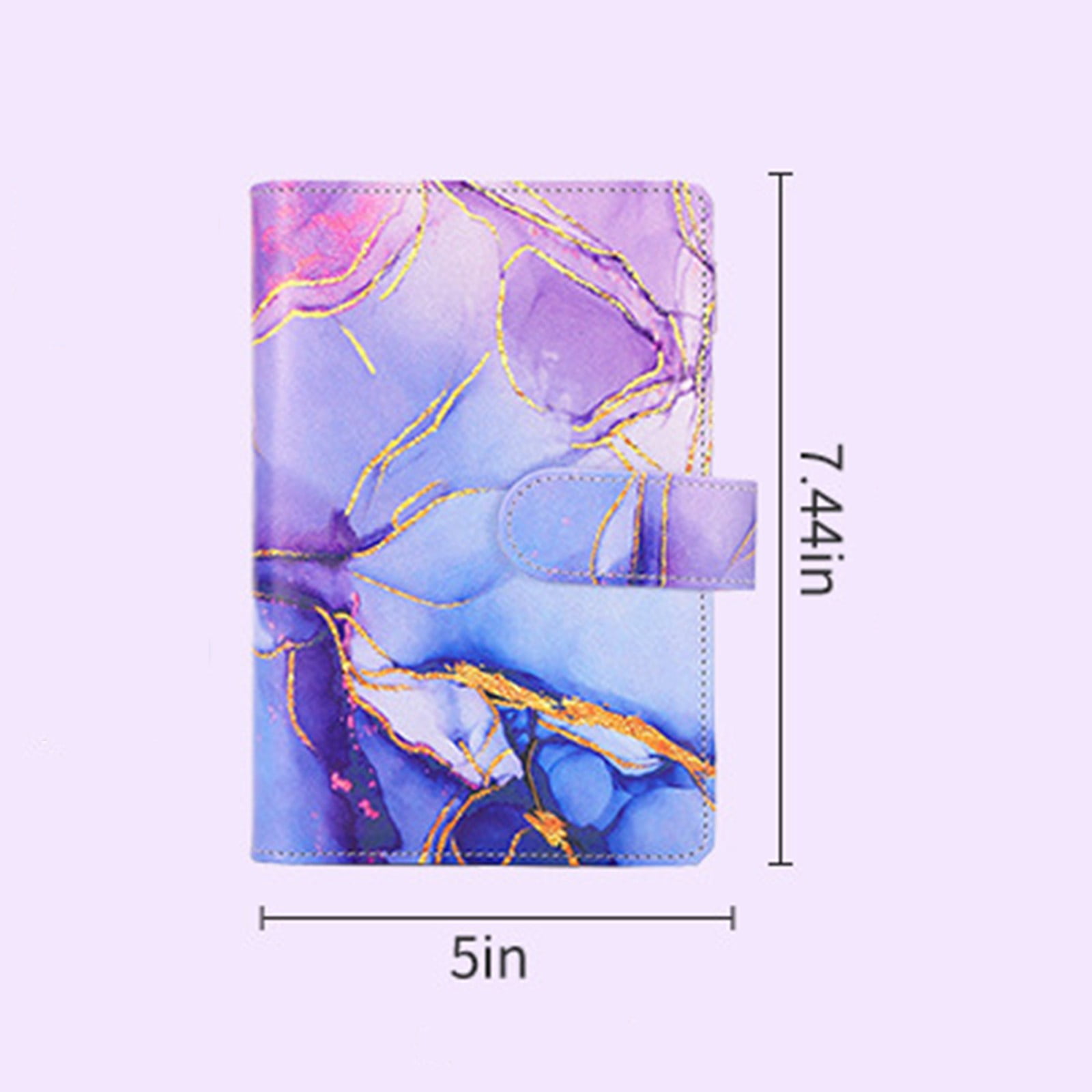 HCTSHG A6 Refillable Notebook PU Leather 6 Ring Budget Organizer for A6 Refill Paper, PU Leather Budget Planner Organizer with Magnetic Buckle, Loose Leaf Personal Planner