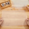 thumbnail image 3 of 4 PCS Plastic Placemats Clear Plastic Placemats Translucent Placemats Heat Resistant Washable Table Mats Wipeable Washable Table Protector for Dining Kitchen Painting Table 11x17 Inch, 3 of 6