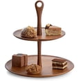 thumbnail image 2 of Nambe Skye Wood Tiered Dessert Stand, 2 of 2