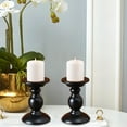 thumbnail image 5 of Iron Candlestick Holders, Black Metal Candle Holders for Decorative Pillar Candles, Rustic Farmhouse & Modern Home Decor for Wedding, Dining Table, Centerpiece, Fireplace Mantel Decor, 5 of 6