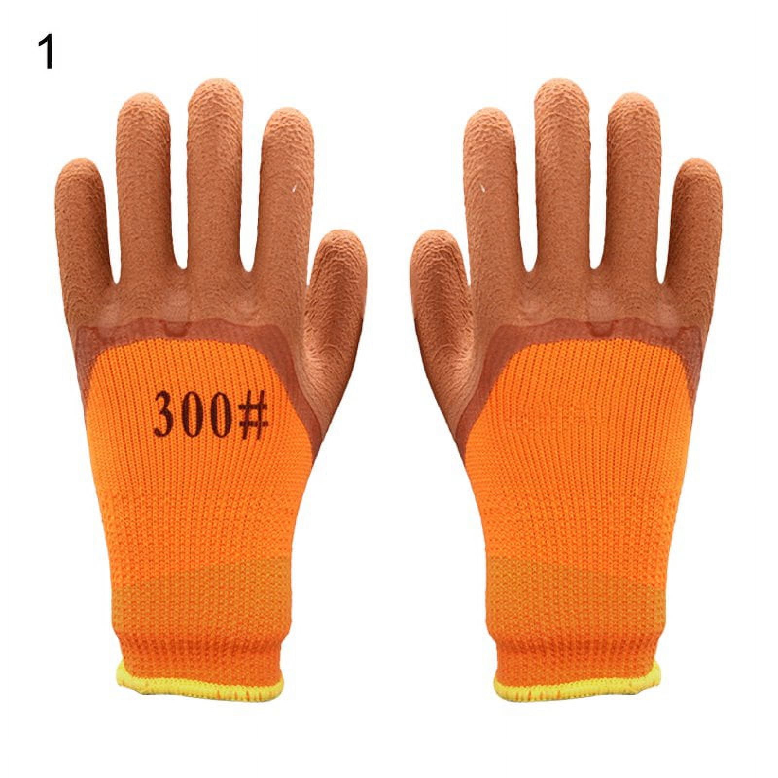 Work Gloves 1 Pair Wear-resistant Work Gloves Elastic Waist Clasp Nylon Warm Unisex Gardening Mittens for Daily Use