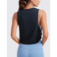 thumbnail image 3 of Musculosa CRZ YOGA de Algodón Pima sin Mangas Azul Marino Talle S, 3 of 5
