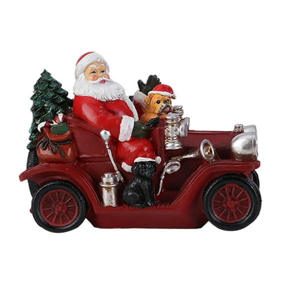 Light up Santa Christmas Figurines, Glowing Christmas Decoration Santa Figurine, Lighted Santa Christmas Figurine, for Home Driving Car