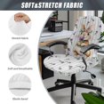 thumbnail image 6 of HELLHERO Rabbit Tulip Print Desk Chair Cover, Washable Elastic Band High Back Chairs Slipcover, Decorative Office Seat Cover, 6 of 7