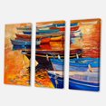 thumbnail image 3 of Designart Boats In The Harbor During Warm Colourd Sunset I Canvas Wall Art, 3 of 4