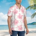 thumbnail image 5 of Easygdp Cartoon Pig Men's Hawaiian Shirts Print Lapel Short Sleeve for Beach, vacation, party, casual occasions - X-Large, 5 of 9