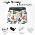 thumbnail image 2 of Men's Boxer Briefs, Dinosaur Soft Comfy Mens Underwear Boxer Briefs Breathable With Widen Waist, 2 of 7