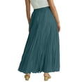 thumbnail image 2 of Jessica London Elastic Waist Cotton Flowing Maxi Crinkled Skirt, 2 of 5