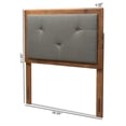 thumbnail image 6 of Bowery Hill Transitional Wood Twin Size Headboard in Dark Gray/Walnut Brown, 6 of 7
