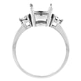 thumbnail image 2 of 10K White Gold Natural Tanzanite Ring Oval 10x8mm Diamond Accent, size 7.5, 2 of 4