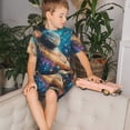 thumbnail image 4 of Fotbe Colorful Planet Universe Pijama Estampada de 2 Piezas para Niños – Ropa de Dormir de Manga Corta Cómoda para Niños y Niñas, Camiseta y Shorts de Algodón-X-Large, 4 of 6