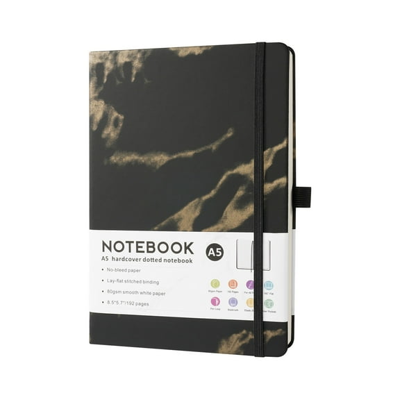 Furenl Hardcover Marble Journal, Linear Diary 192 Pages College Linear Notebook 100 Gsm Thick Paper Hardcover