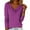Dark Purple, variant on Women's Long Sleeve Cowl Neck Top, Hollowed Out Loose Fit Casual Shirt, Solid Color Everyday Basic Blouse, Breezy Fashion Tops for Women Dark Purple XXL