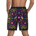 thumbnail image 3 of Kdxio Colorful Mexican Print Men'S Swim Trunks With Compression Liner 7 Inch Inseam Quick Dry Swim Shorts, 3 of 7
